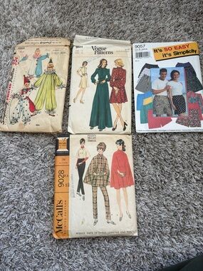 Vintage Sewing Pattern Lot - McCall's & Vogue Patterns - Multicolor